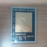 Francobollo Oro 22kt - Bhutan "The Penny Black" 19