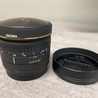 Sigma 8mm Fisheye attacco Canon EF