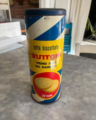 Scatola latta vintage biscotti Buitoni