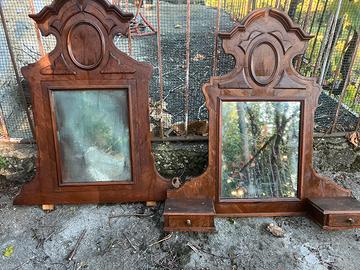 Coppia di Specchiere legno primi ‘900