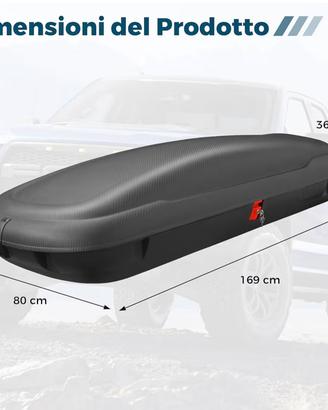 Box da Tetto Auto COSTWAY 400 litri