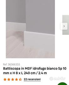 Battiscopa bianco