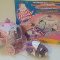 Gioco zhu zhu princess carrozza + criceto rosa