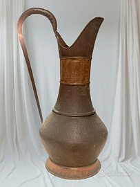 Brocca grande rame brunito ottone vaso 63 cm