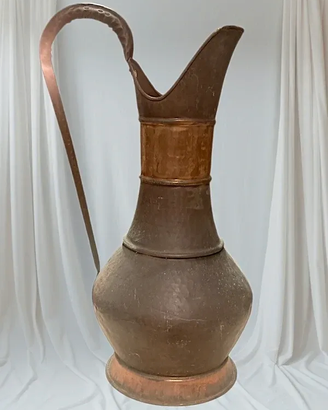 Brocca grande rame brunito ottone vaso 63 cm