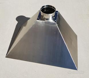 Cappa in acciaio inox per barbecue 80x50