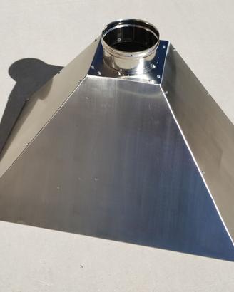 Cappa in acciaio inox per barbecue 80x50