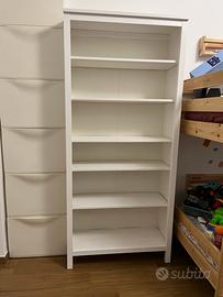 Libreria Ikea Hemnes Bianca Legno Massello