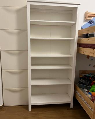 Libreria Ikea Hemnes Bianca Legno Massello