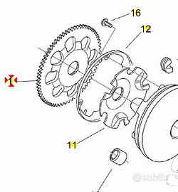 Corona avviamento elettronico Aprilia Mojito 50 AP