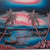 Dipinti a olio su tela paesaggi tropicali