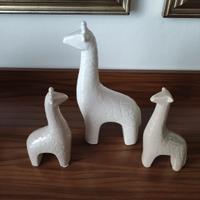 Tris giraffe ceramica Fontebasso Tognana
