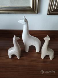 Tris giraffe ceramica Fontebasso Tognana