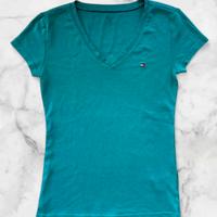 Maglietta Celeste Donna Tommy Hilfiger