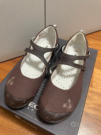 Ballerine Newfeel marroni con cinturino n.41