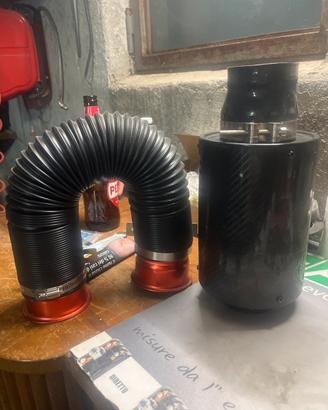 Filtro sportivo chiuso copertura in carbonio