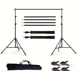 Kit Sfondo Fotografico Verde 2x3m (come nuovo)