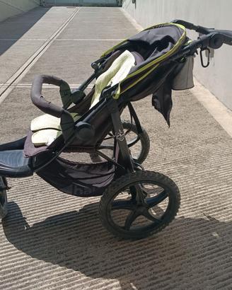 PASSEGGINO HAUCK RUNNER , Nero Giallo Neon