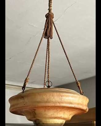 Lampadario  art decò in alabastro