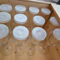 set calici 12 flute vetro prosecco