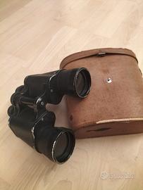 Binocolo Tosco d'epoca 7X50 con custodia in cuoio