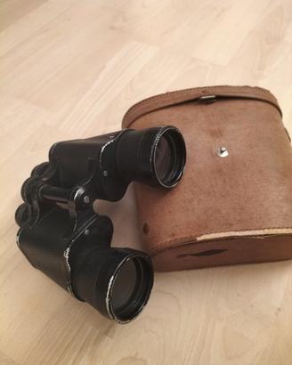 Binocolo Tosco d'epoca 7X50 con custodia in cuoio