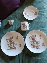 Set Pappa Bimba Vintage Porcellana Bavaria Johann