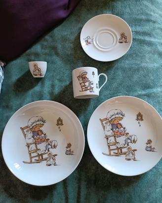 Set Pappa Bimba Vintage Porcellana Bavaria Johann