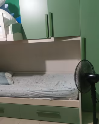 cameretta a ponte con 2 letti