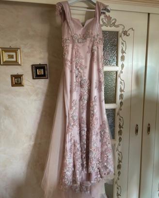 Abito da cerimonia + coda + copri spalla