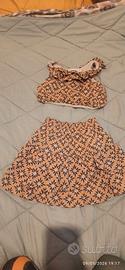 set completino top + gonna bimba 7 anni