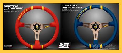 Volante MOMO DRIFTING MICROFIBRA blu rosso 35cm