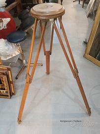 Treppiede cavalletto regolabile legno inizio 900