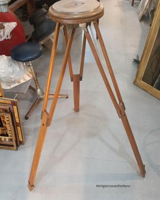 Treppiede cavalletto regolabile legno inizio 900