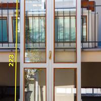 Porta Finestra legno 2 ante anni 70 con doppio vet