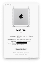 PC Desktop Hackintosh Intel I5 6400 16GB RX550