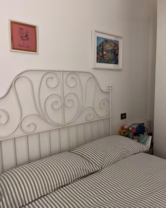 Letto ferro battuto bianco
