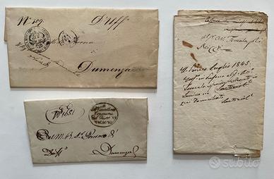 LETTERA  ANNO 1840 E ALTRI DOCUMENTI FINE 800 -