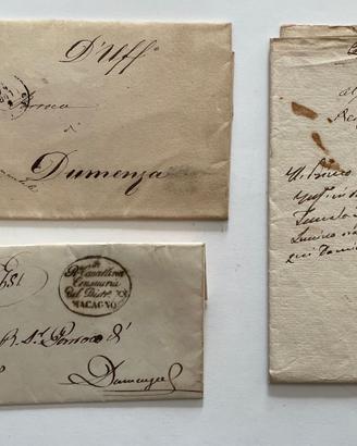 LETTERA  ANNO 1840 E ALTRI DOCUMENTI FINE 800 -