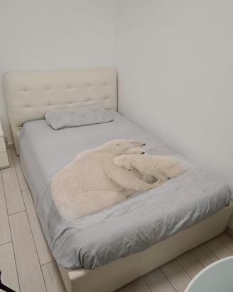 LETTO CONTENITORE 1 PIAZZA E MEZZA IMBOTTITO