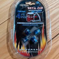 4 Copri valvole Beta Cup blu alluminio