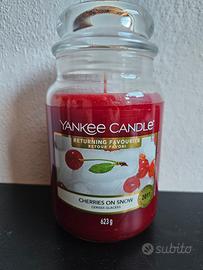 candela profumata yankee candle cherries on snow