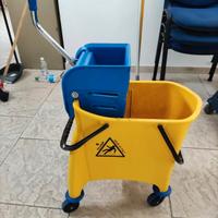 Carrello lavapavimenti professionale con strizzato