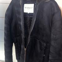 Giubotto stile montone nero merkup