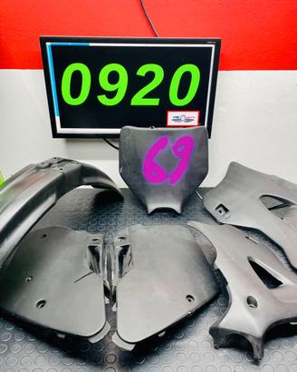 KIT PLASTICHE NERO OPACO KAWASAKI KX 125 E 250 DAL