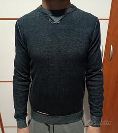 Maglione BACI & ABBRACCI S - Grigio con Toppe