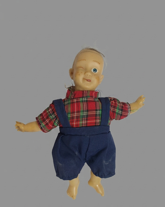 Bambola Vintage  che fa l'occhiolino ~17 cm