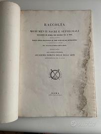 Libro antico 1842 "Raccolta di monumenti sacri..."