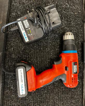 Trapano Avvitatore Black & Decker 14.4V + Carica