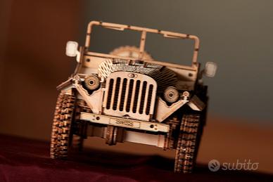 Army Field Car Jeep anni ’40 in legno, da tavolo